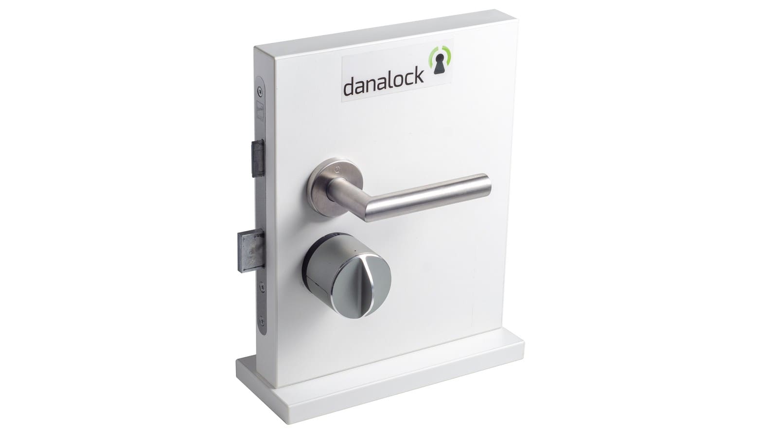 Danalock V3 Z-Wave smart lock fitted to a Euro cylinder door
